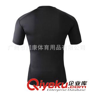 跑步上衣 艾速歐現(xiàn)貨 拼網(wǎng)透氣速干彈力緊身短袖T恤上衣快干衣原始圖片3