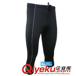跑步褲 arsuxeo 七分騎行褲 萊卡緊身速干透氣健身跑步單車(chē)中褲 無(wú)坐墊原始圖片3
