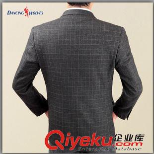 西裝外套 秋冬與狼共舞男士西服套裝商務(wù)休閑正裝禮服職業(yè)西裝男單西便裝潮原始圖片3