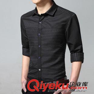長袖襯衫 男士春裝襯衫 休閑春秋新款長袖襯衫新品現貨商務修身翻領襯衫男