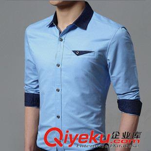 長(zhǎng)袖襯衫 春夏新款襯衫男 韓版修身時(shí)尚襯衣品牌男裝長(zhǎng)袖襯衫批發(fā)原始圖片2
