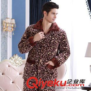 超柔夾棉/水貂絨夾棉/貝貝絨夾棉 冬季男士法蘭絨加厚夾棉 睡衣gd保暖加大加肥夾棉睡衣批發A359原始圖片3