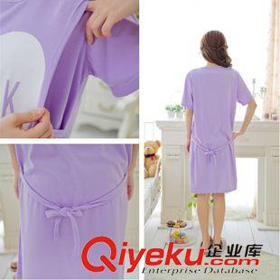 孕婦裝/哺乳裝 夏季薄款短袖孕婦裙 PINK月子服批發(fā) 孕婦睡裙哺乳裙一件代發(fā)A157