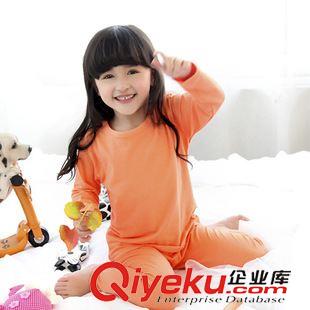 童裝/親子裝 兒童保暖內衣 打底童套家居服小孩純棉潮大中小童男女童長袖A377原始圖片2