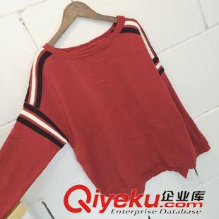 韓范 小宜定制秋季女裝新款撞色上衣dp設(shè)計針織衫正版毛線2015