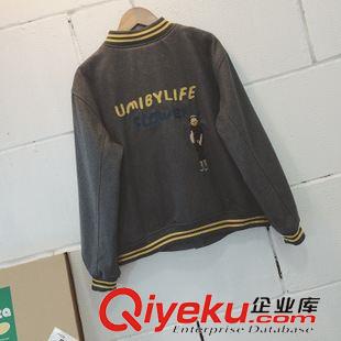 網店爆款 塔卡沙復古秋冬新款刺繡手電筒老爺爺旅行系列羊毛毛呢棒球外套女原始圖片3