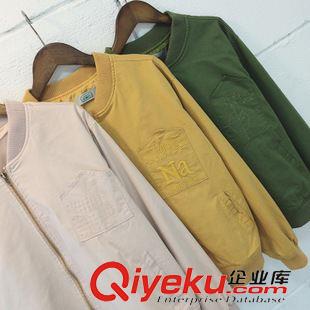網店爆款 塔卡沙秋季新款校園回歸系列;刺繡字母口袋開衫帆布棒球外套夾克原始圖片2