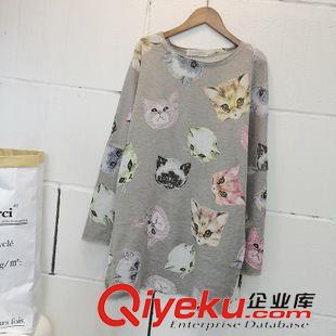 實體店拿貨爆款 韓國東大門秋季新款2015代購官網(wǎng)同款米白色黑邊謎語針織長毛衣