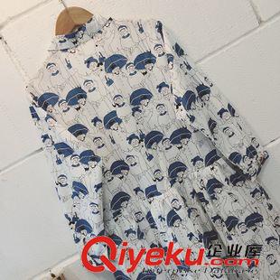 10.8NEW 塔卡沙日系女王系列 撐傘女王數(shù)碼印花褶皺襯衫連衣裙原始圖片3