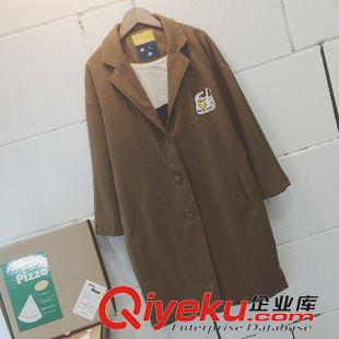 10.7NEW 塔卡沙日單冬季新款2015復(fù)古刺繡繡購物袋羊毛毛呢翻領(lǐng)長(zhǎng)款西裝女原始圖片2