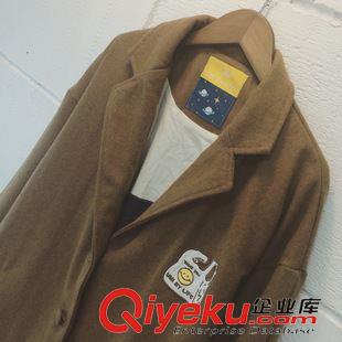 10.7NEW 塔卡沙日單冬季新款2015復(fù)古刺繡繡購物袋羊毛毛呢翻領(lǐng)長(zhǎng)款西裝女原始圖片3