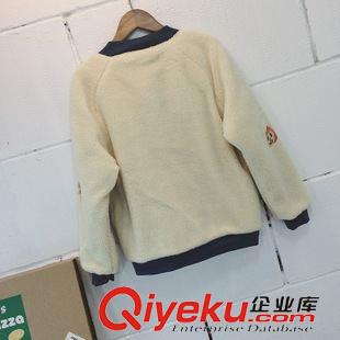 10.7NEW 塔卡沙冬季新款簡單復古羊羔毛加厚面包服刺繡小孩棒球棉衣外套女