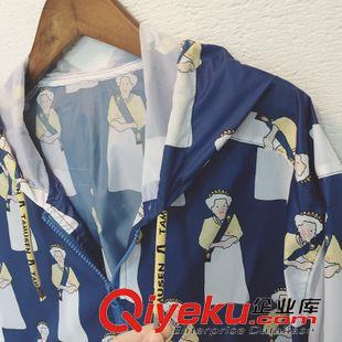 9.25NEW 秋裝新款TYAKASHA塔卡沙女王系列女款印花連帽薄款寬松外套女原始圖片3
