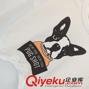 9.24NEW 2015秋季新款女裝熱賣(mài)爆款簡(jiǎn)約小狗卡通圖案短款高腰圓領(lǐng)衛(wèi)衣批發(fā)原始圖片2