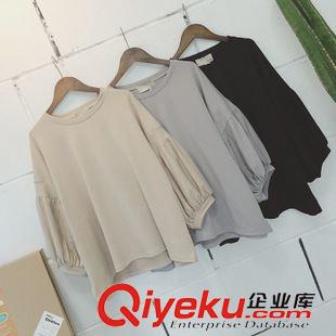 9.21NEW 韓版秋季新款2015熱賣女裝氣質(zhì)荷葉邊寬版高腰純色娃娃裙連衣裙