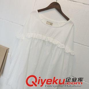 9.21NEW 韓版秋季新款2015熱賣女裝氣質(zhì)荷葉邊寬版高腰純色娃娃裙連衣裙原始圖片3