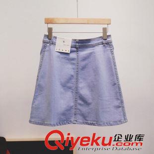 7.16NEW 歐美風(fēng)雙口袋時(shí)尚流行新品夏季高腰顯瘦修身A字版牛仔裙