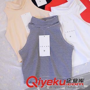  吊带/打底背心 现货王菲美国官网代购American Apparel/AA高领无袖超短款背心