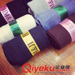  緊身褲/打底褲 2015年春秋新款女裝純色彩帶包裝純棉打底褲/9色原始圖片2