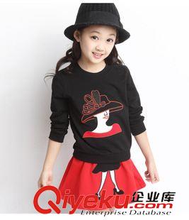 女童靚麗套裙 左優(yōu)貝淘寶童裝春秋套裝春秋新品美人印花長袖純棉兩件套爆款直銷原始圖片2