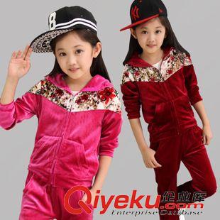 女童時尚靚麗套裝專區(qū) 童裝女秋裝2015新款 女童套裝秋款數(shù)字衛(wèi)衣兩件套 兒童秋裝套裝女
