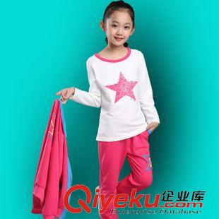 女童時尚靚麗套裝專區(qū) 童套裝 秋上新女童星星印花拉鏈三件套 糖果色棉套裝 現(xiàn)貨混批原始圖片2