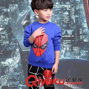 男童特色時尚帥氣套裝專區(qū) 2015秋裝童裝男童衣服兒童中大童休閑長袖蜘蛛俠套裝春秋兩件套潮原始圖片2