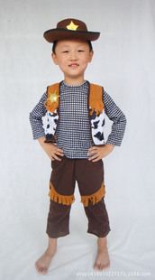 男童服裝 廠家直銷男孩牛仔系列萬圣節(jié)狂歡節(jié)服裝舞臺(tái)表演COS服飾原始圖片3