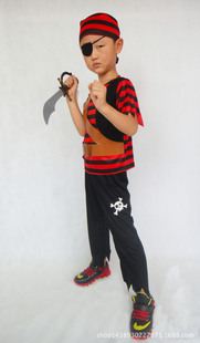 男童服裝 工廠批發海盜系列萬圣節節日演出兒童化妝舞會服飾服裝原始圖片2