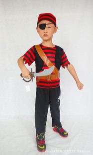男童服裝 批發熱銷海盜系列萬圣節鬼節兒童化妝舞會服飾服裝cos原始圖片3