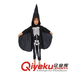服裝配件 廠家直銷骨架印花連帽披風節日男孩表演套裝服裝