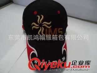 棒球帽 韓版 紅色火焰貼布繡花賽車帽  棒球帽 運動帽原始圖片3