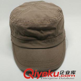 洗水帽 咖啡色洗水做舊純色簡約鴨舌帽 男女士平頂帽軍帽休閑戶外帽子