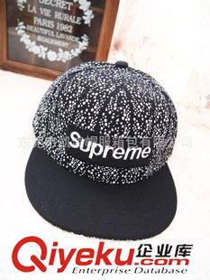 未分類 【東莞廠家訂做】2015潮款supreme印花圓點拼色男女棒球帽平沿帽.原始圖片3