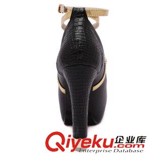 爆單現貨，長期生產款 歐美 外貿魚嘴鞋金色帶搭扣 高跟性感女鞋高跟鞋 長期生產