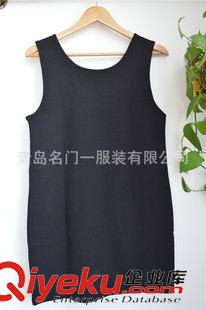 連衣裙 秋季女裝新款專柜同步外貿(mào)純黑色雙兜無袖背心裙原始圖片3