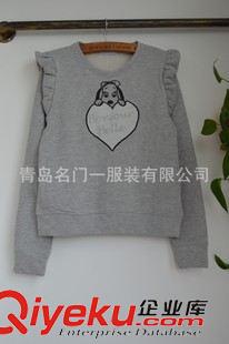 衛(wèi)衣 地球家時(shí)尚女裝卡通小狗刺繡桃心衛(wèi)衣原始圖片2