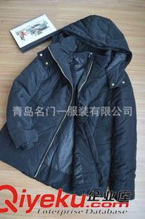 外套/風(fēng)衣/ 歐美女裝專柜款原單純色連帽休閑羽絨棉服原始圖片2