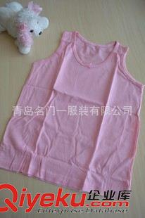 童裝 韓國原單夏季清涼精梳棉質(zhì)女童純色背心 原單tj背心原始圖片2