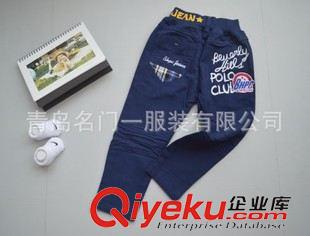 童裝 秋季新款 韓國外貿男童深藍色休閑褲原始圖片2