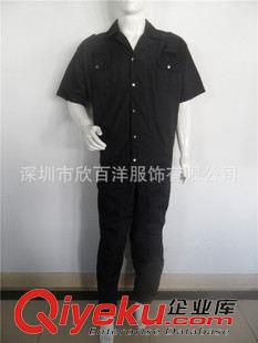 男式作訓(xùn)服 欣百洋品牌 廠家直銷 量身定制純綿男式夏季短袖作訓(xùn)服 工作服