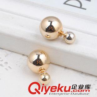 網(wǎng)絡(luò)爆款耳釘 偶像來了謝娜同款雙面珍珠耳釘時尚鉆石耳環(huán)耳夾 一件代發(fā)原始圖片3