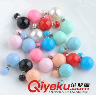 網絡爆款耳釘 E67韓國時尚款 珍珠耳釘 雙面 亞克力板材珍珠之花 戚薇同款耳環