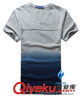 熱轉(zhuǎn)印t恤   定做專(zhuān)區(qū) 訂做男式圓領(lǐng)t恤 夏裝品牌短袖時(shí)尚t恤 男式短袖漸變熱轉(zhuǎn)印t恤