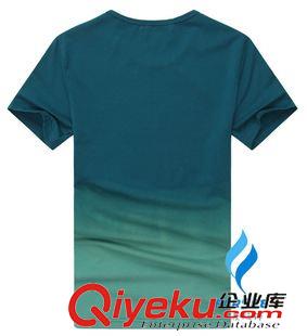 熱轉(zhuǎn)印t恤   定做專(zhuān)區(qū) 訂做男式圓領(lǐng)t恤 夏裝品牌短袖時(shí)尚t恤 男式短袖漸變熱轉(zhuǎn)印t恤原始圖片3