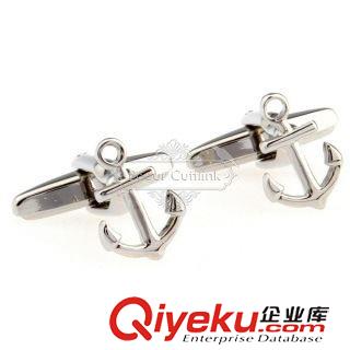 11元區 【琺瑯袖扣】四海袖扣-銀色船錨袖扣 AE0462 金屬工藝原始圖片2