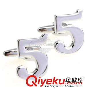 13元區(qū) 【婚慶禮品工藝品】袖扣u盤-銀色數(shù)字“5”袖扣 AE6869 金屬工藝