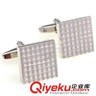 13元區(qū) 【廣州袖扣 袖扣現(xiàn)貨】袖扣-銀色正方形袖扣 AE6762 金屬工藝原始圖片2