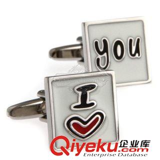 婚禮 【金屬袖扣】多色 I LOVE YOU正方形 袖扣 AE8166 滴膠工藝原始圖片2