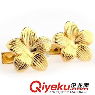 婚禮 【廣州袖扣 袖扣現(xiàn)貨】袖扣-金色花形袖扣 AE1137 金屬光面